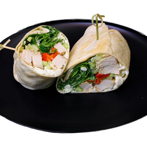 Mediterranean Chicken Hummus Wrap