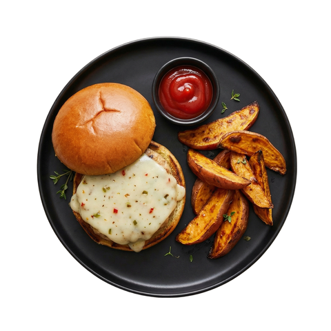 Mediterranean Pepper Jack Turkey Burger
